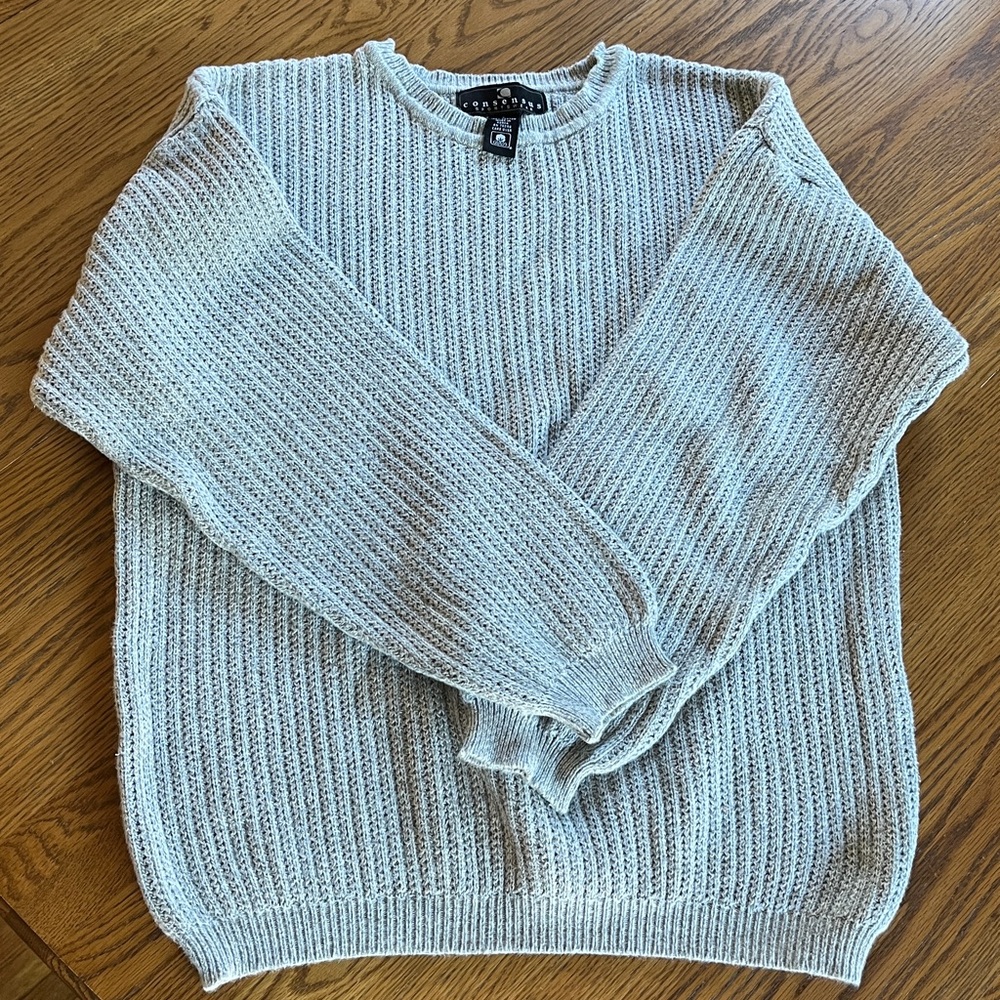 Gray cozy 100% cotton sweater